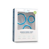 Easytoys Men Only Cockring set - drie maten - blauw