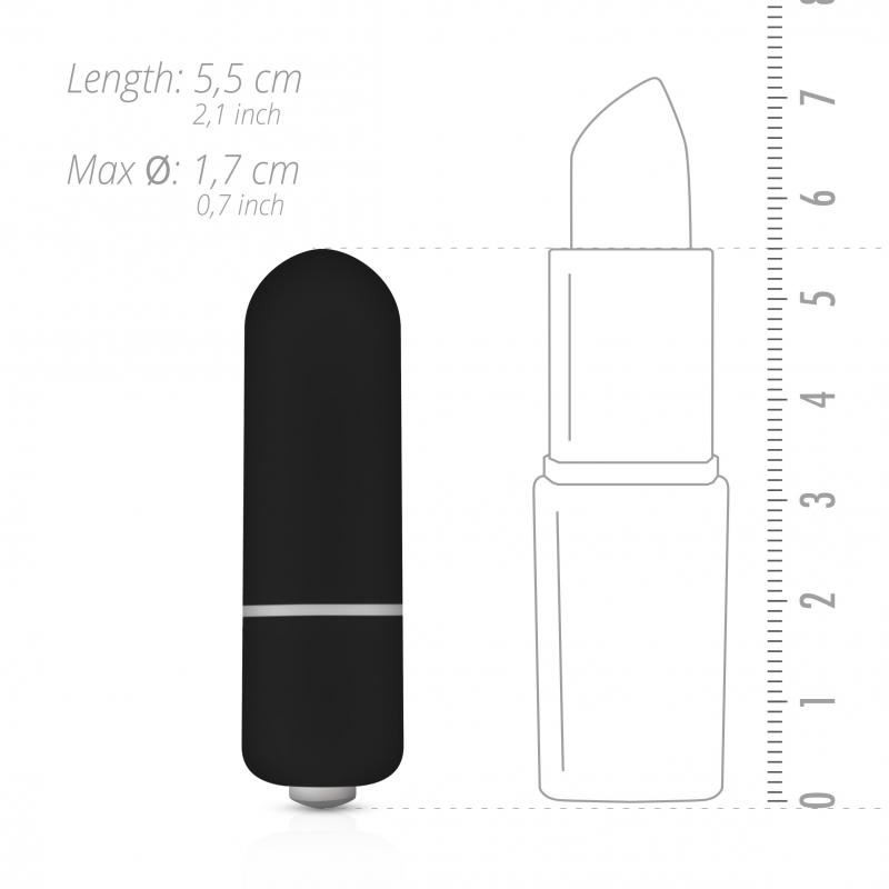Bulletvibrator met 10 snelheden - zwart - afbeelding 5