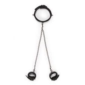 Easytoys Fetish Collection Kunstleren halsband met enkel