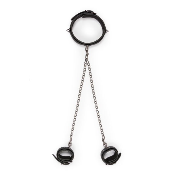 Easytoys Fetish Collection Kunstleren halsband met enkel