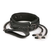 Easytoys Fetish Collection Kunstleren halsband met tepel