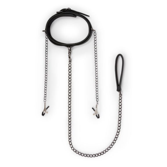 Easytoys Fetish Collection Kunstleren halsband met tepel