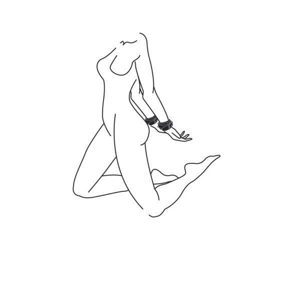 Easytoys Fetish Collection Zwarte Kunstlederen Handboeie