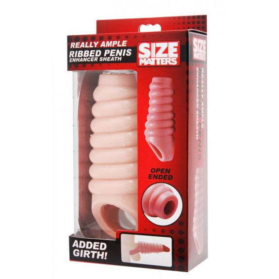 Size Matters Really Ample - geribbelde penis sleeve