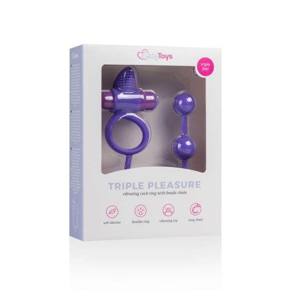 Easytoys Men Only Triple Pleasure Koppelspeeltje - Paars