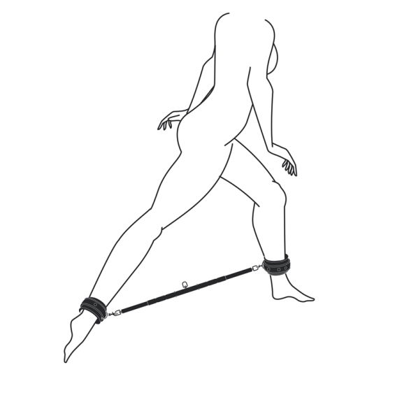 Easytoys Fetish Collection Expander Spreader Bar and Cuf