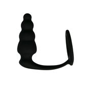 Easytoys Men Only Cockring Met Geribbelde Buttplug