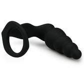 Easytoys Men Only Cockring Met Geribbelde Buttplug