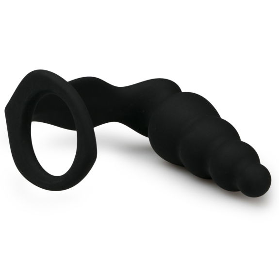 Easytoys Men Only Cockring Met Geribbelde Buttplug