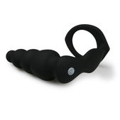 Easytoys Men Only Cockring Met Geribbelde Buttplug