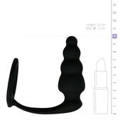 Easytoys Men Only Cockring Met Geribbelde Buttplug