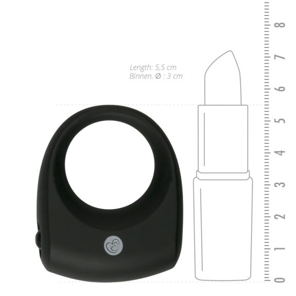 Easytoys Men Only Vivid Cockring Met Mini Bullet - Zwart