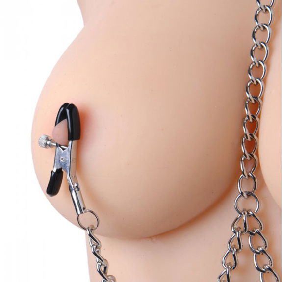 Master Series Submission Halsband Met Tepelklemmen