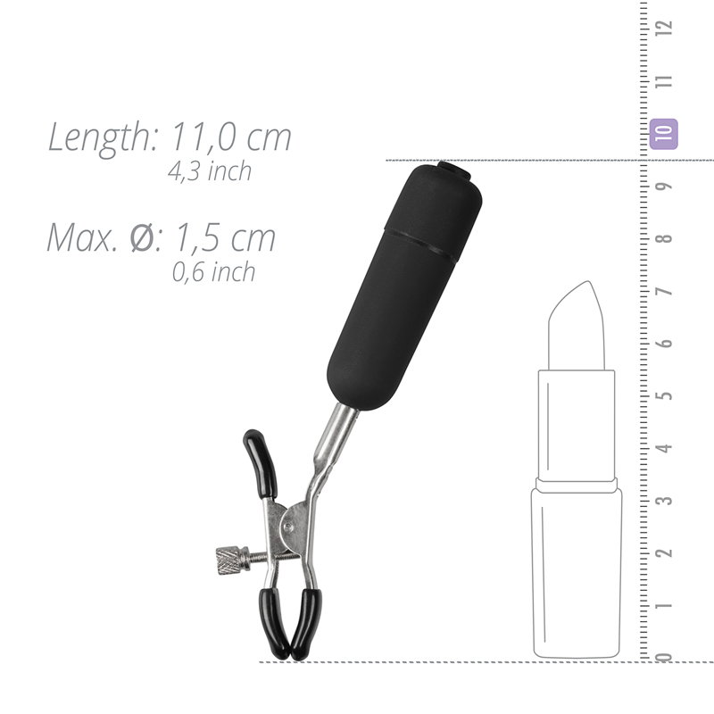 Verstelbare Tepelklemmen Met Bullet Vibrator - afbeelding 4