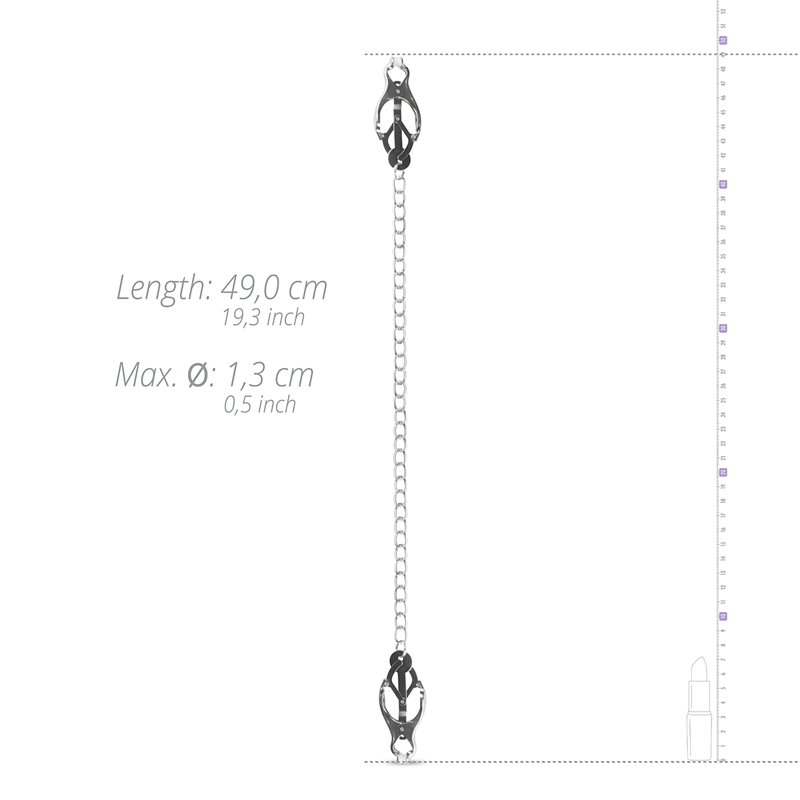 Vlinder Tepelklemmen Met Ketting - afbeelding 4