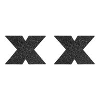 Bijoux Indiscrets Flash Cross Tepelstickers - Zwart