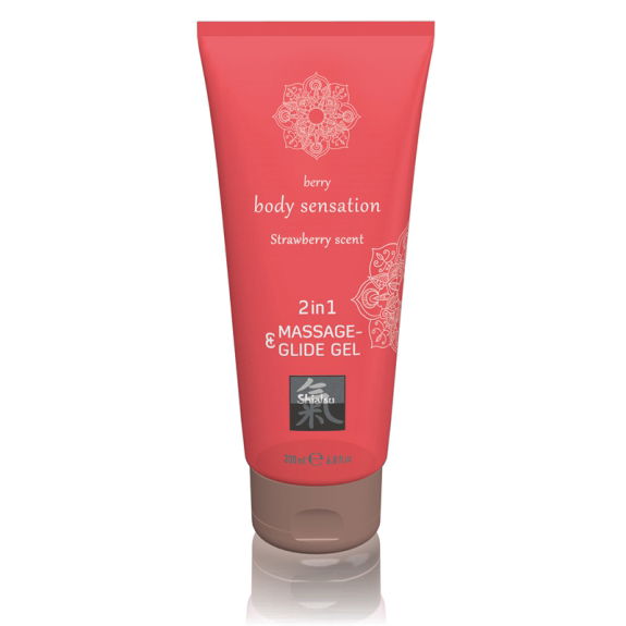 Shiatsu Massage- & Glide Gel 2 in 1 - Aardbei