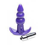 Bubbling Vibrerende Anaalplug Met Ribbels - Paars Bubbling Vibrerende Anaalplug Met Ribbels - Paars