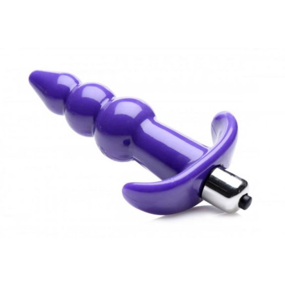 Frisky Bubbling Vibrerende Anaalplug Met Ribbels - Paars