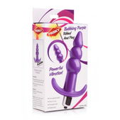 Frisky Bubbling Vibrerende Anaalplug Met Ribbels - Paars