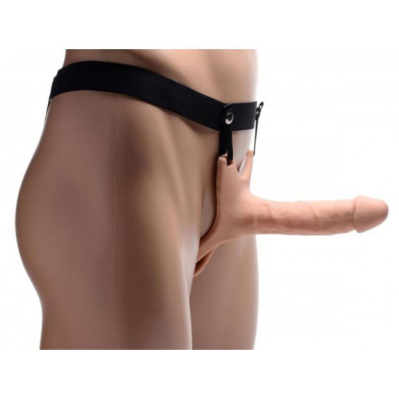Size Matters Holle Strap-On Siliconen Dildo Met Harnas