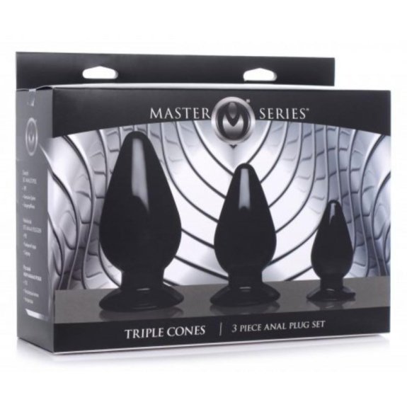 Master Series Triple Cones Anaalplug Set Van 3