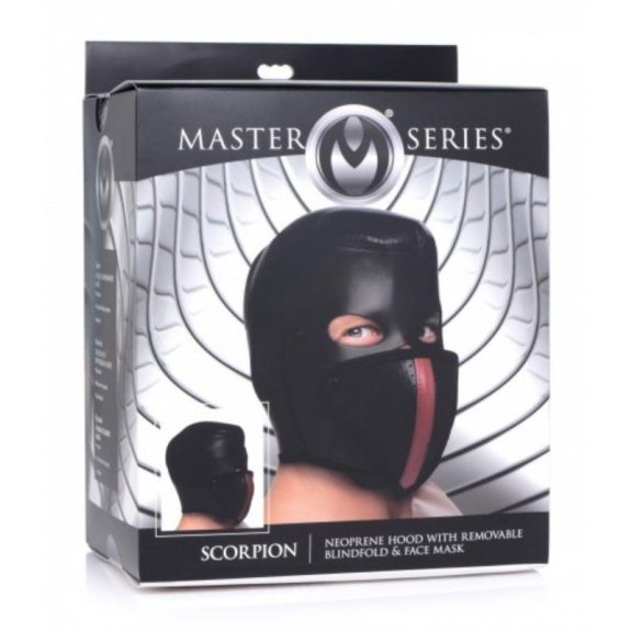 Master Series Scorpion Hood Met Afneembare Blinddoek En 