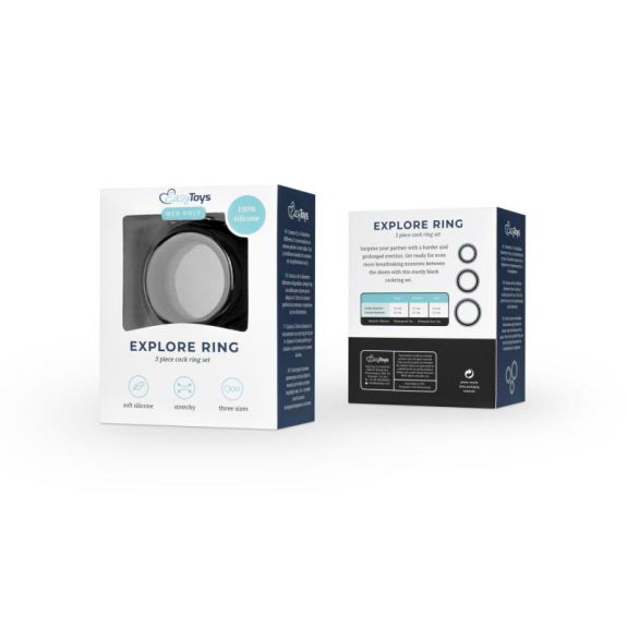 Easytoys Men Only Siliconen Set Cockringen In 3 Afmeting