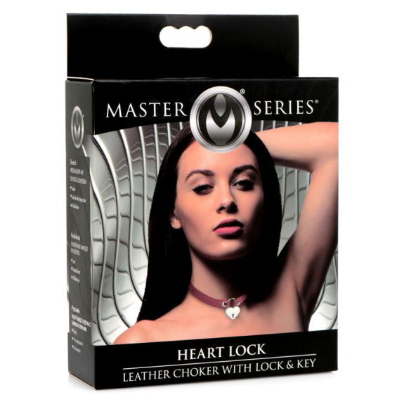 Master Series Heart Lock - Collar Met Sleutels - Rood