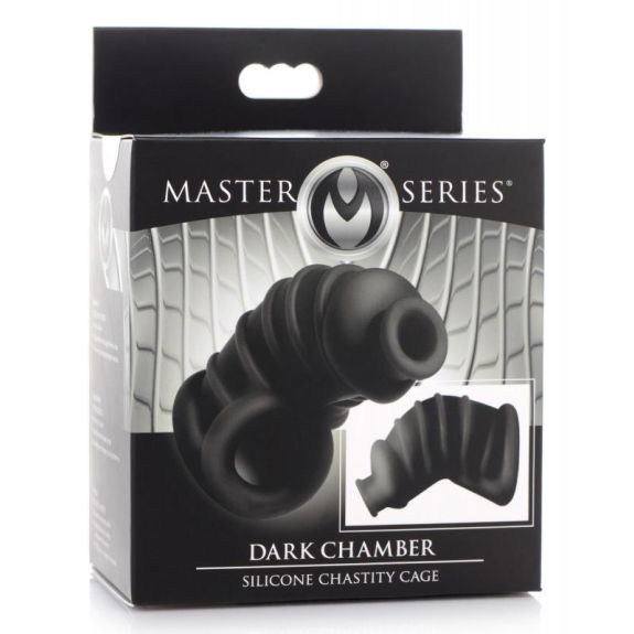 Master Series Dark Chamber - Siliconen Peniskooi - Zwart