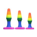 Rainbow - Siliconen 3-delige Anaal Plug Set Rainbow - Siliconen 3-delige Anaal Plug Set