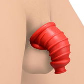Master Series Red Chamber - Siliconen Peniskooi - Rood