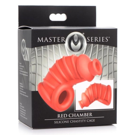 Master Series Red Chamber - Siliconen Peniskooi - Rood