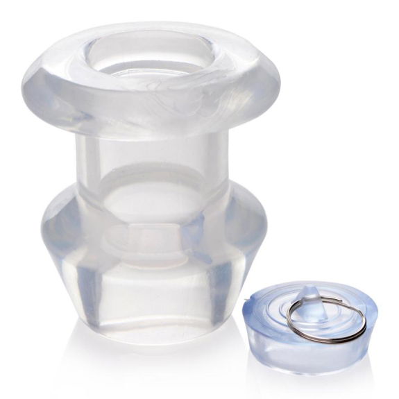 Holle Transparante Anaal Plug Met Stop Holle Transparante Anaal Plug Met Stop
