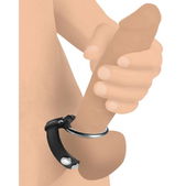 Strict Leather Cock Gear Leren Cockring Met metalen Ring