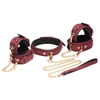 6-delige BDSM Suede Boeienset Met Collar En Riem