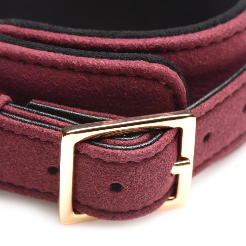 6-delige BDSM Suede Boeienset Met Collar En Riem - afbeelding 2