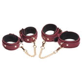 6-delige BDSM Suede Boeienset Met Collar En Riem