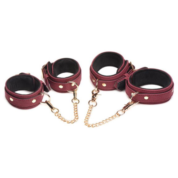 6-delige BDSM Suede Boeienset Met Collar En Riem