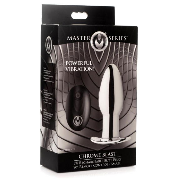 Chrome Blast Oplaadbare Buttplug Met Afstandsbediening
