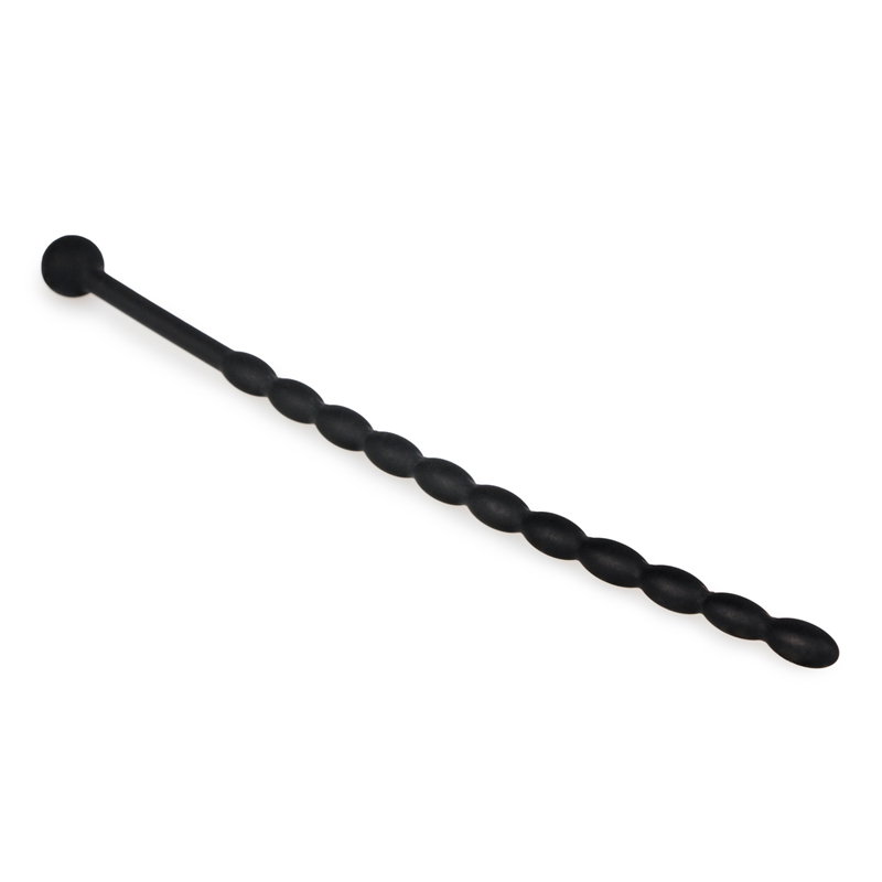 Geribbelde Siliconen Dilator - Zwart - afbeelding 2