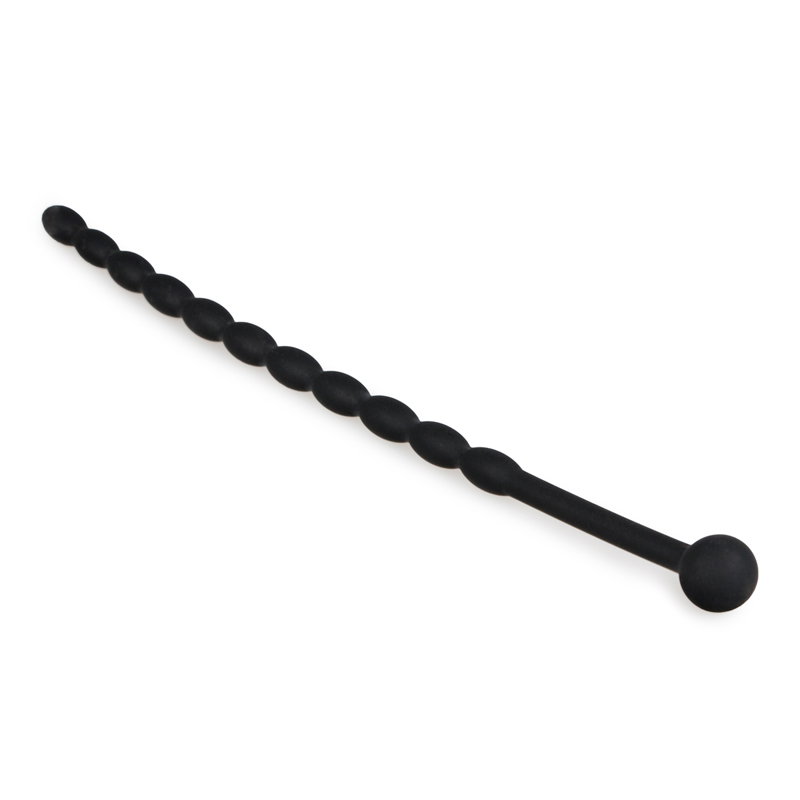 Geribbelde Siliconen Dilator - Zwart - afbeelding 3