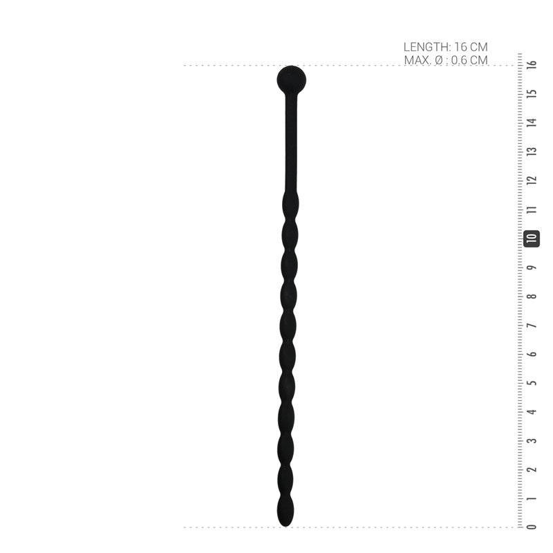Geribbelde Siliconen Dilator - Zwart - afbeelding 4