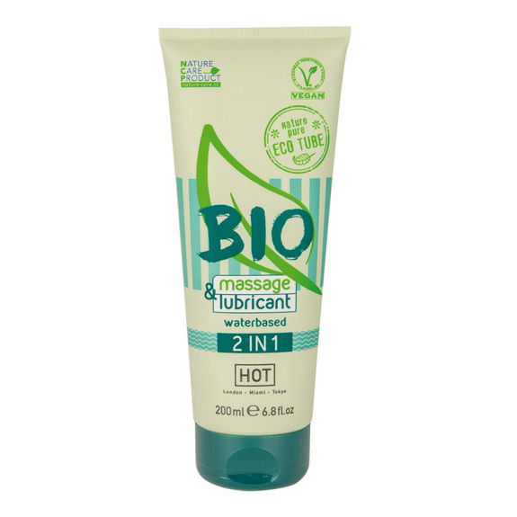 HOT Bio HOT BIO 2 in 1 Waterbasis Glijmiddel En Massageg