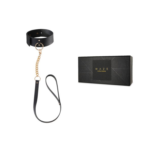 MAZE MAZE Kunstleren Halsband Met Riem