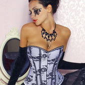 Corset met kanten bovenlaag