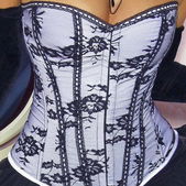Corset met kanten bovenlaag