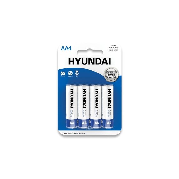 Hyundai Super Alkaline AA-Batterijen - 4 Stuks