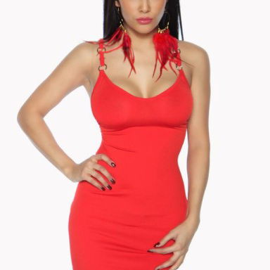 Mini-jurk rood