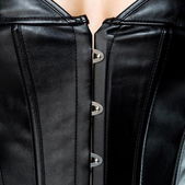 3-Delige corsetset van kunstleer